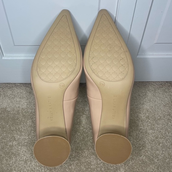 Kelly & Katie Nude See Through Block Heel Pumps - Picture 3 of 4